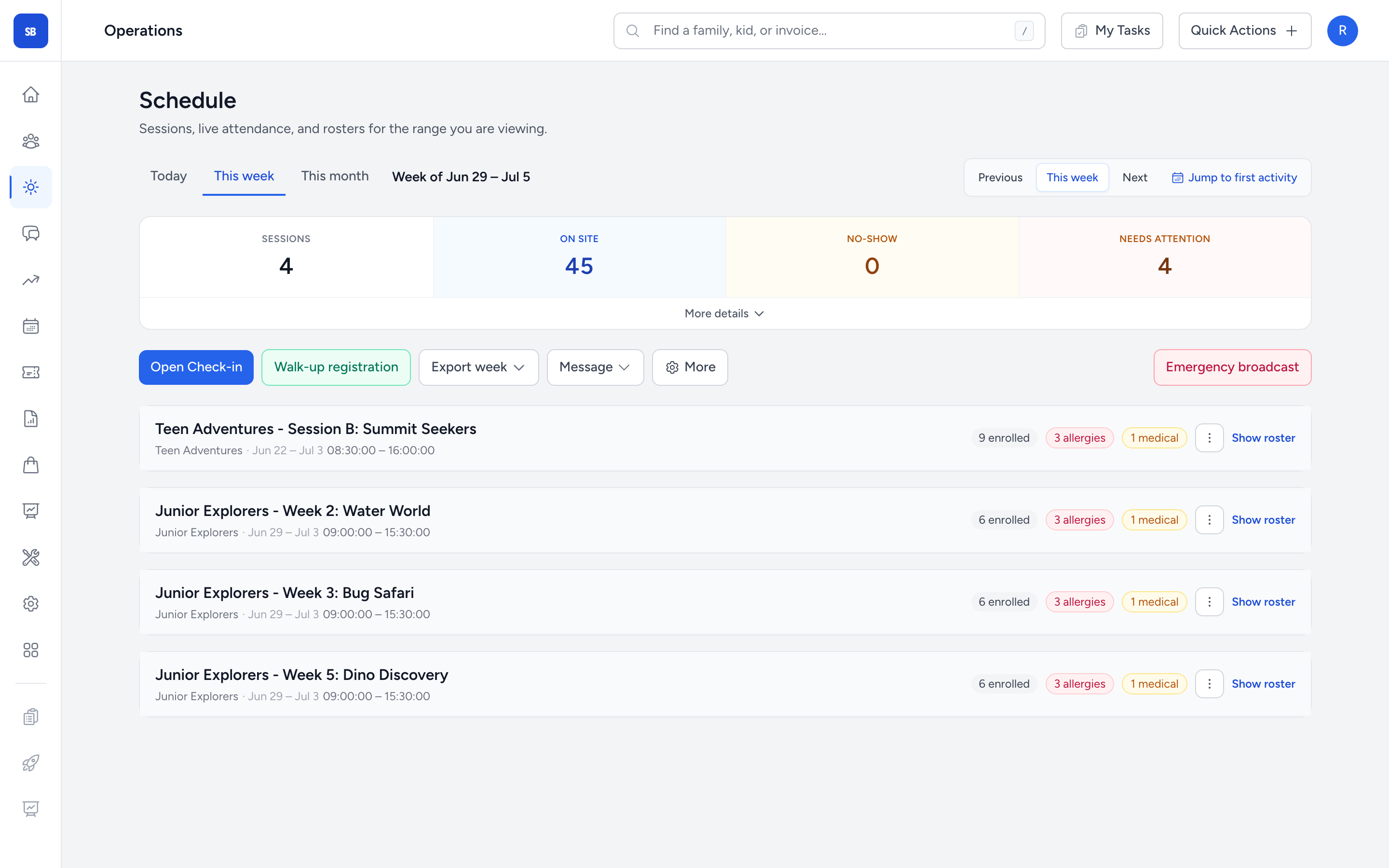 Operate: Your week on one screen.